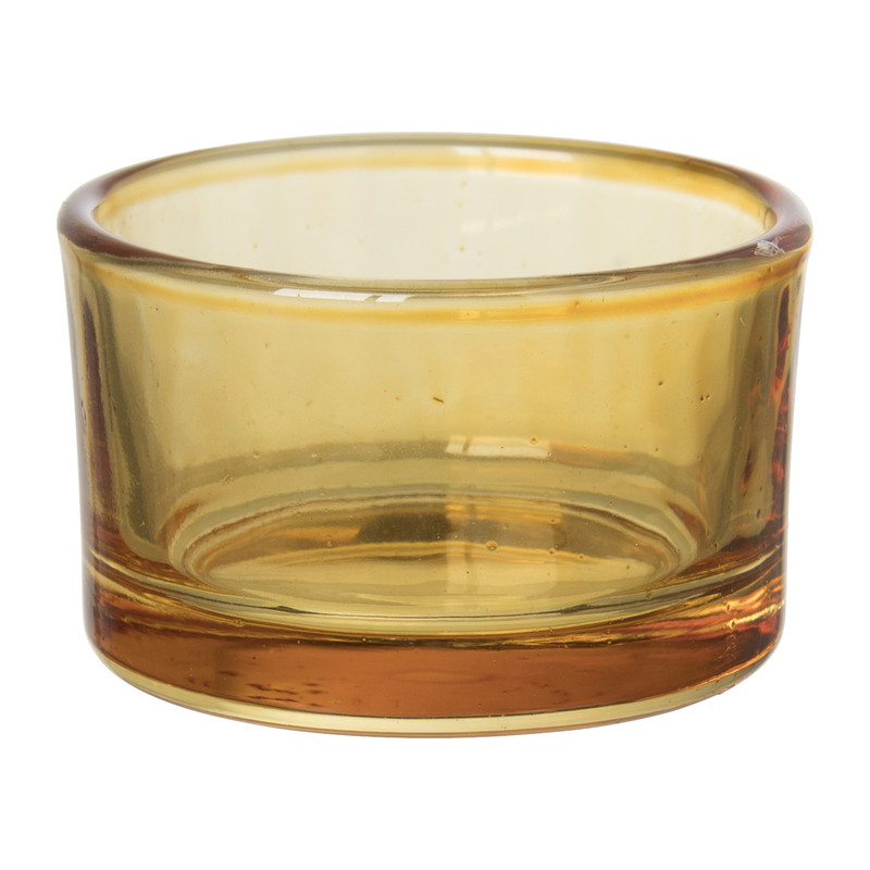 Theelichthouder - geel - ø5x3.2 cm