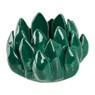 Lotus theelichthouder - blauw/groen - Ø8.2 cm