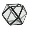 Theelichthouder diamant - zwart - 10x10x10 cm