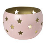 Theelichthouder ster - lichtroze ø7x5 cm