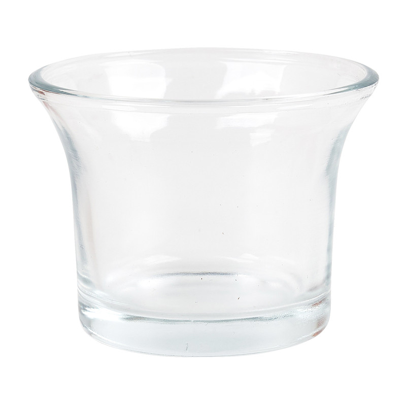 Theelichthouder mini - helder - 6x4.5 cm