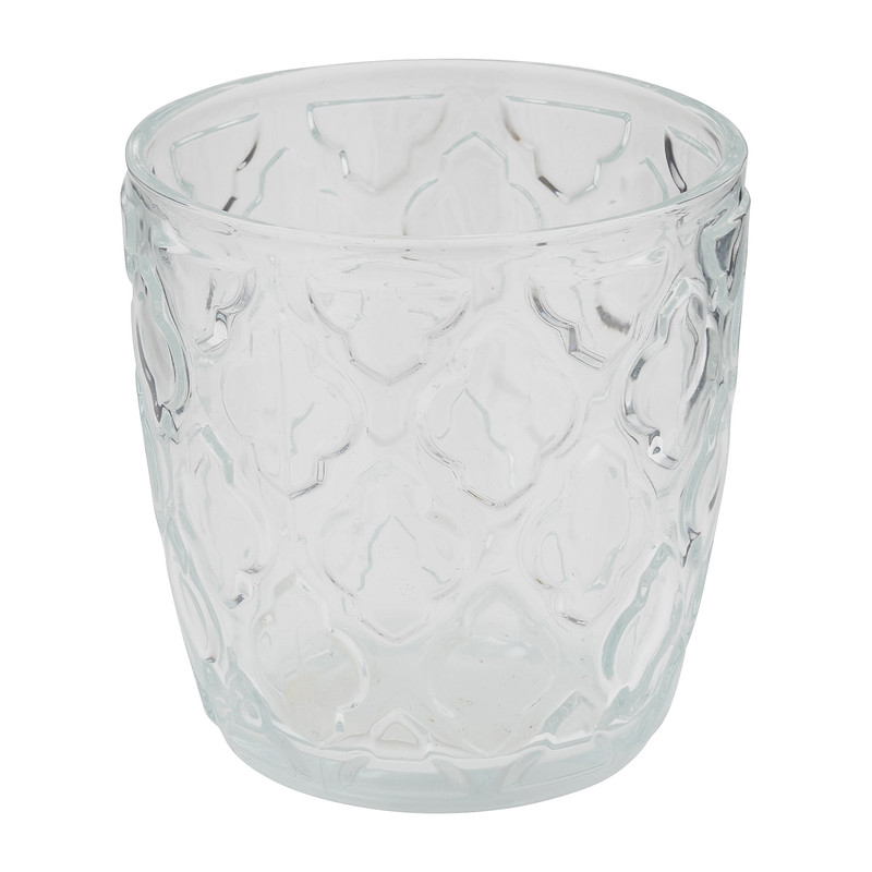 Maxitheelichthouder met reliëf - diverse soorten - 9x8 cm