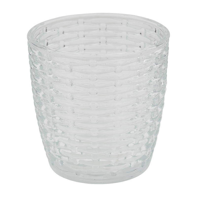 Maxitheelichthouder met reliëf - diverse soorten - 9x8 cm