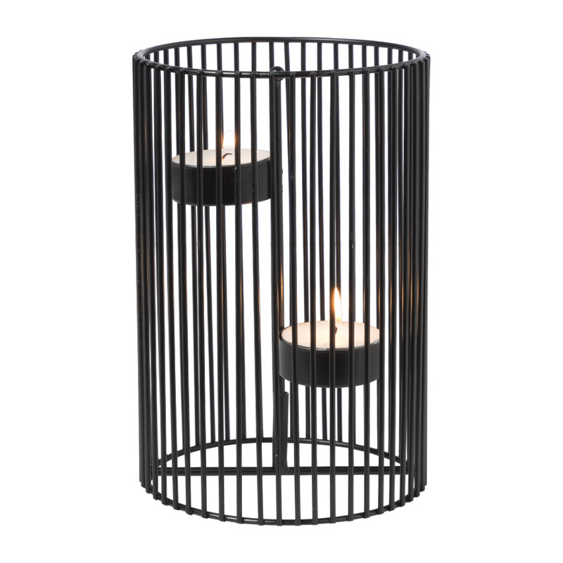 Lantaarn draad - zwart - set van 3