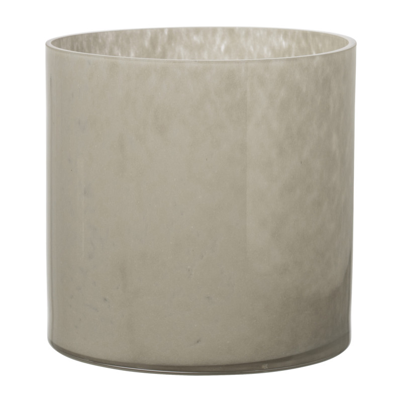 Theelichthouder middel - grijs - ø12x12 cm