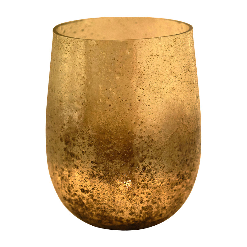 Theelichthouder - metallic faded - ⌀10x13 cm 