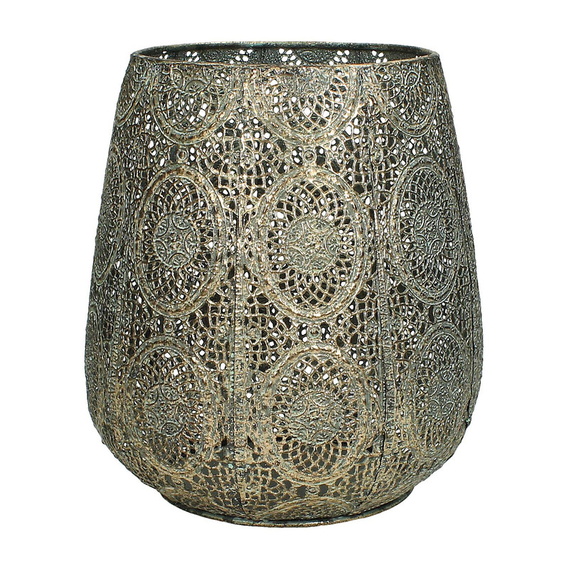 Oosterse theelichthouder - 19,5x20,5 cm 