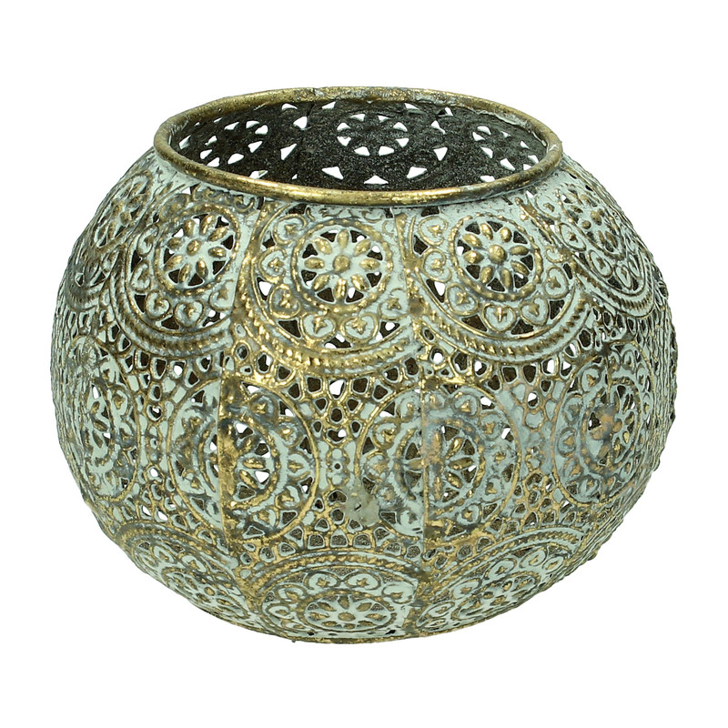 Oosterse theelichthouder - 11,5x8,5 cm 