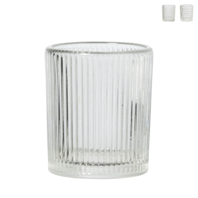 Waxinelichthouder helder - diverse varianten - ø5.5x6.5 cm