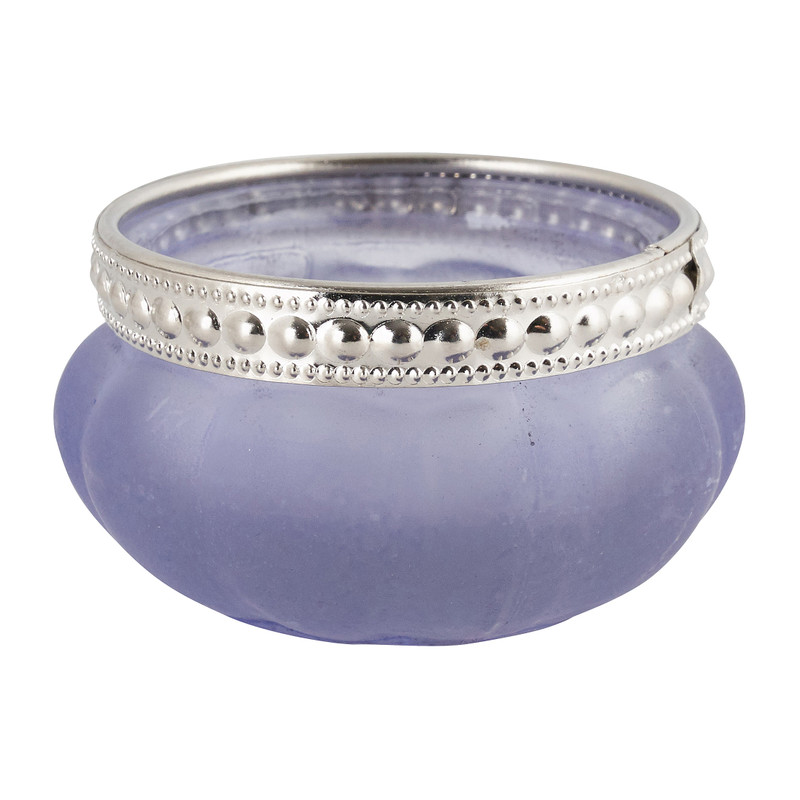 Theelichthouder Maroc - hemelsblauw - 6 cm