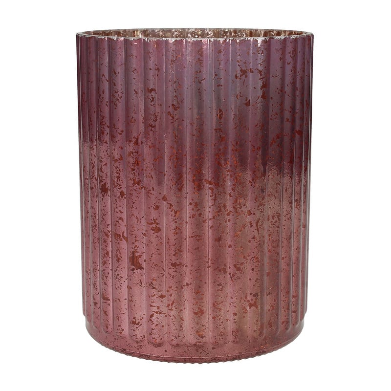 Theelichthouder - paars - 14 cm