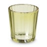 Theelichthouder ribbel - groen - ⌀5.5x6 cm 