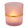 Theelichthouder mat - roze - ⌀7x8 cm 