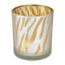 Theelichthouder zebra - wit - ø7x8 cm