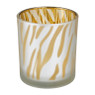 Theelichthouder zebra - wit - ø7x8 cm