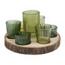 Plateau + theelichthouders rond - Ø22x11 cm
