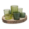 Plateau + theelichthouders rond - Ø22x11 cm