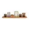 Decoratieplateau met theelichthouders - 50x14 cm