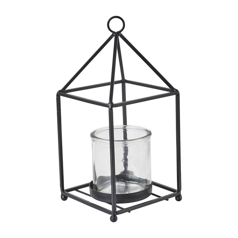 Theelichtouder huisje - 11.5x11.5x24 cm