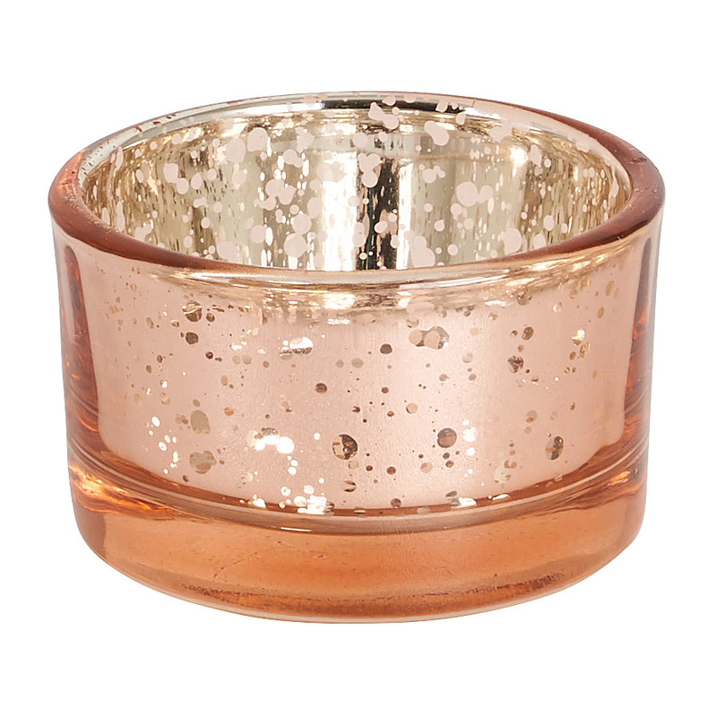 Waxinelichthouder laag - champagne - 5x5x3 cm