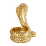 Theelichthouder slang - goud - 7.7x6.5x9.3 cm 