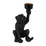 Kandelaar aap - zwart - 9x8x17.5 cm 