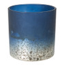 Theelichthouder groot - blauw - 10x10x10 cm