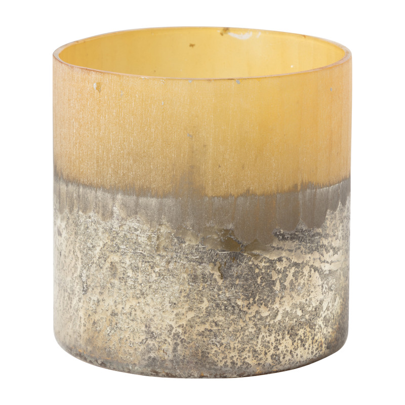 Theelichthouder metallic - diverse kleuren - ⌀10x11 cm 