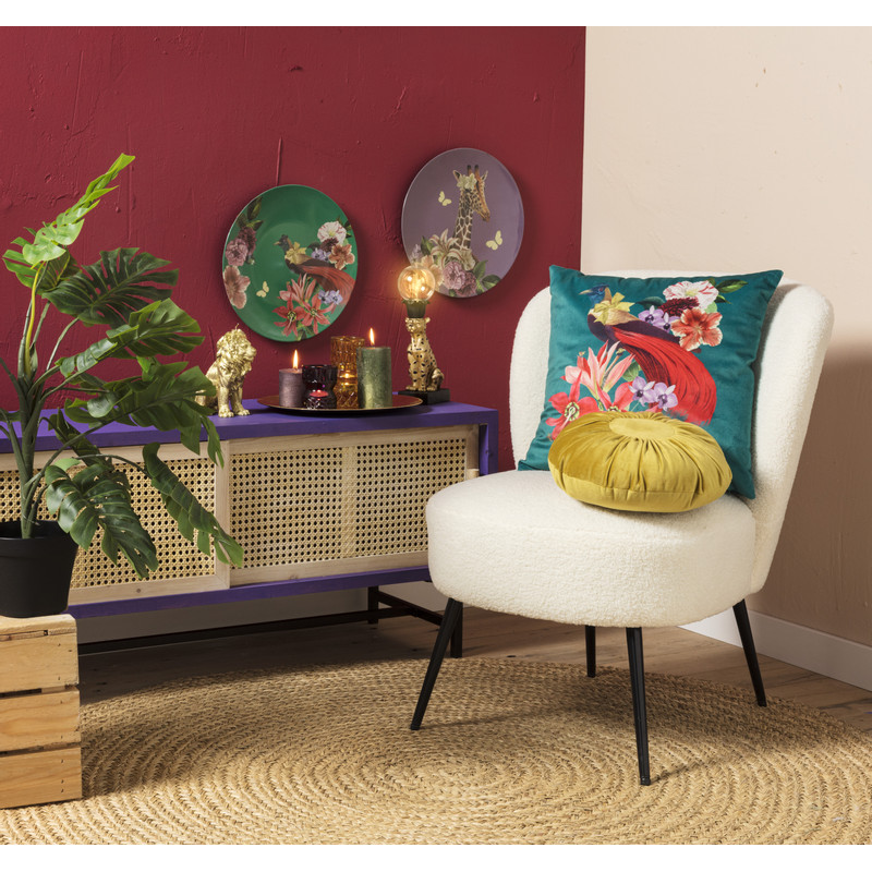 Theelichthouder zandloper klein - paars - ⌀7x9 cm