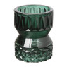 Waxinelichthouder zandloper klein - groen - ⌀7x9 cm