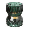 Waxinelichthouder zandloper klein - groen - ⌀7x9 cm