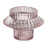 Waxinelichthouder ribbel - roze - ⌀8x5.5 cm 