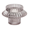 Theelichthouder ribbel - paars - ⌀8x5.5 cm 