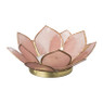Theelichthouder lotus - roze - ⌀10x4 cm