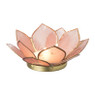 Theelichthouder lotus - roze - ⌀10x4 cm