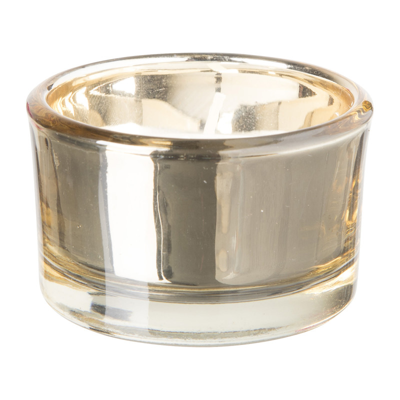 Waxinelichthouder laag - goudkleurig - ⌀5x3,2 cm