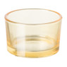 Theelichthouder laag - geel - ⌀5x3,2 cm