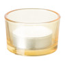Theelichthouder laag - geel - ⌀5x3,2 cm