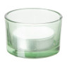 Theelichthouder laag - groen - ⌀5x3,2 cm