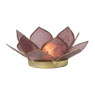 Theelichthouder lotus - paars - ø10x4 cm 