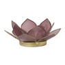 Theelichthouder lotus - paars - ø10x4 cm 