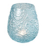 Waxinelichthouder bohemian - blauw - ø12.5x14.5 cm