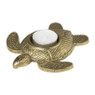 Waxinelichthouder schildpad - goud - 13x13x2 cm