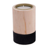 Theelichthouder hout/zwart - klein - Ø5.5x9 cm 