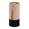 Theelichthouder hout/zwart - middel - Ø5.5x12 cm 