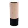 Theelichthouder hout/zwart - groot - Ø5.5x15 cm 