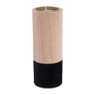 Theelichthouder hout/zwart - groot - Ø5.5x15 cm 