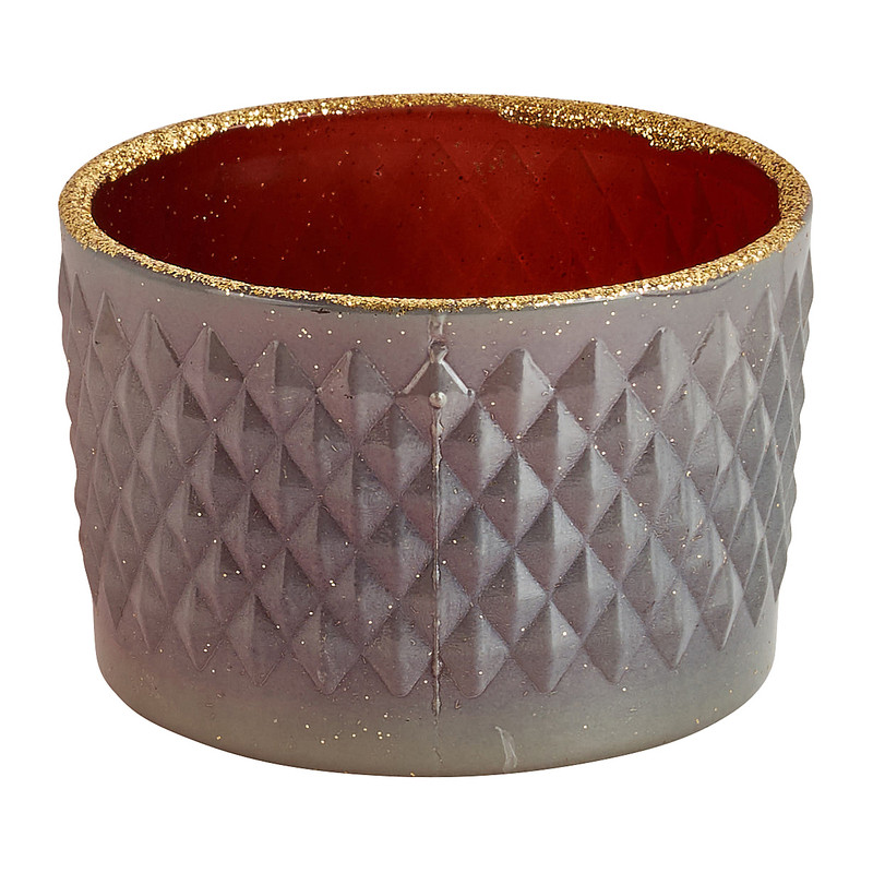 Waxinelichthouder - rood - 5 cm