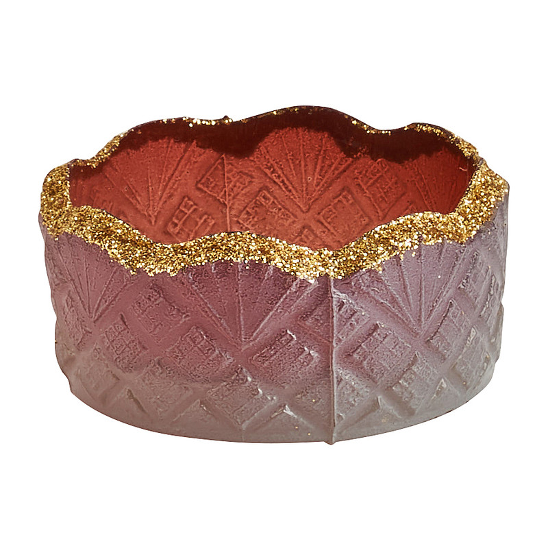 Theelichthouder - roze - 2 cm