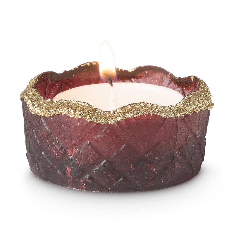 Theelichthouder - rood - 2 cm